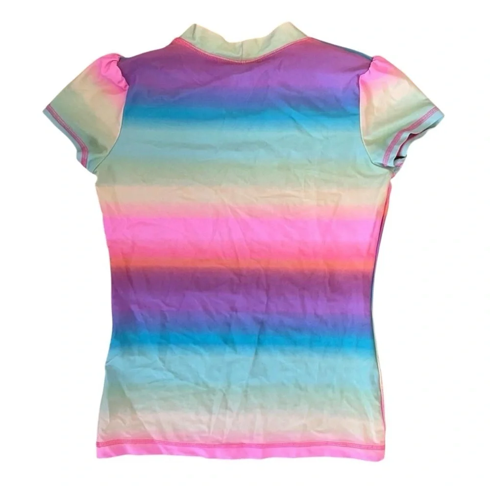 4/$25 The Children’s Place Girls Colorful Rash Gaurd Short Sleeve Size XL 14
